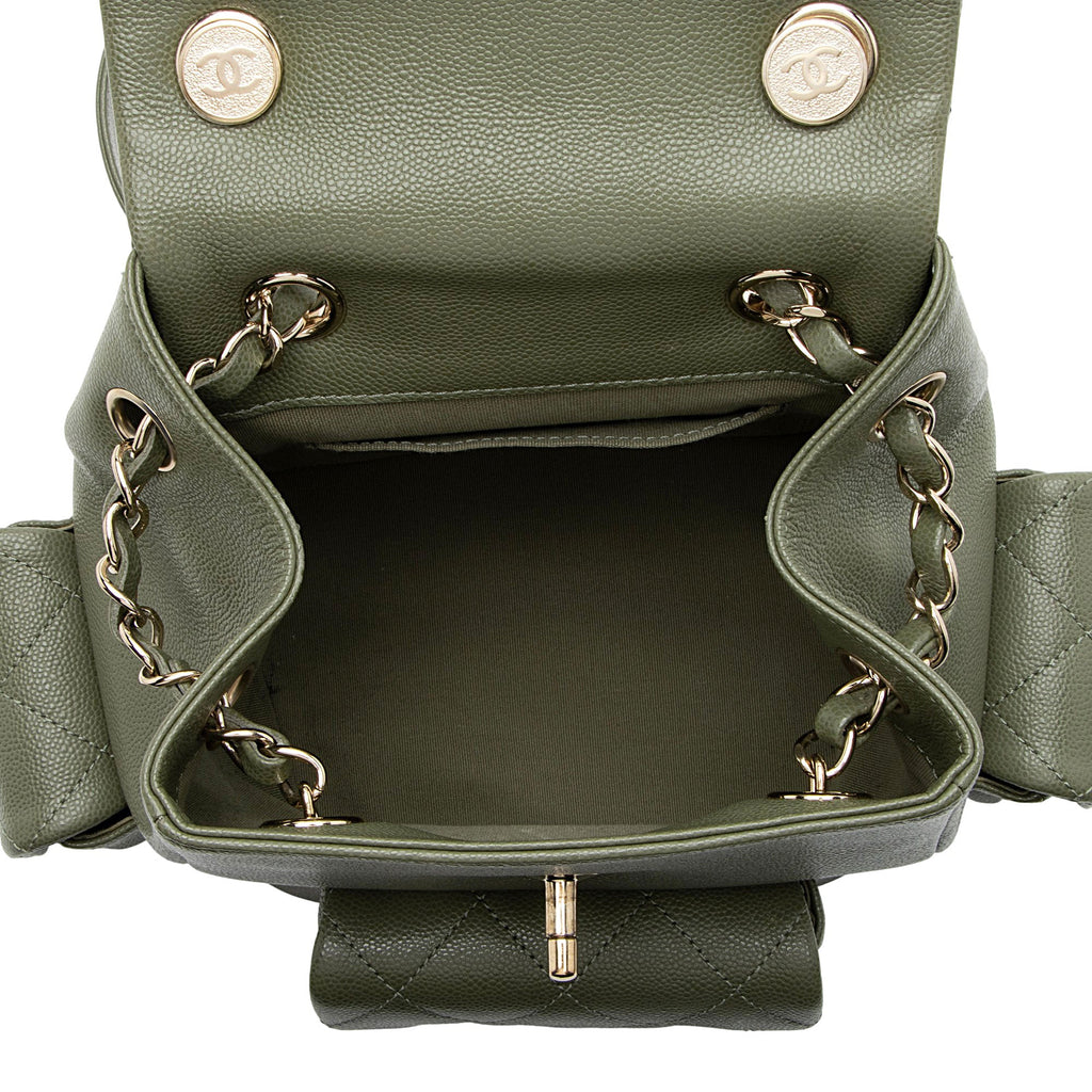 Chanel Caviar Leather Cargo Duma Small Backpack