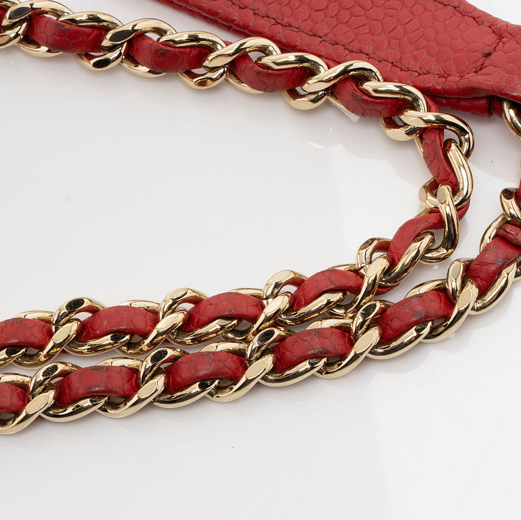 Chanel Caviar Leather Chain Flap Bag (SHF-jkLsG8)