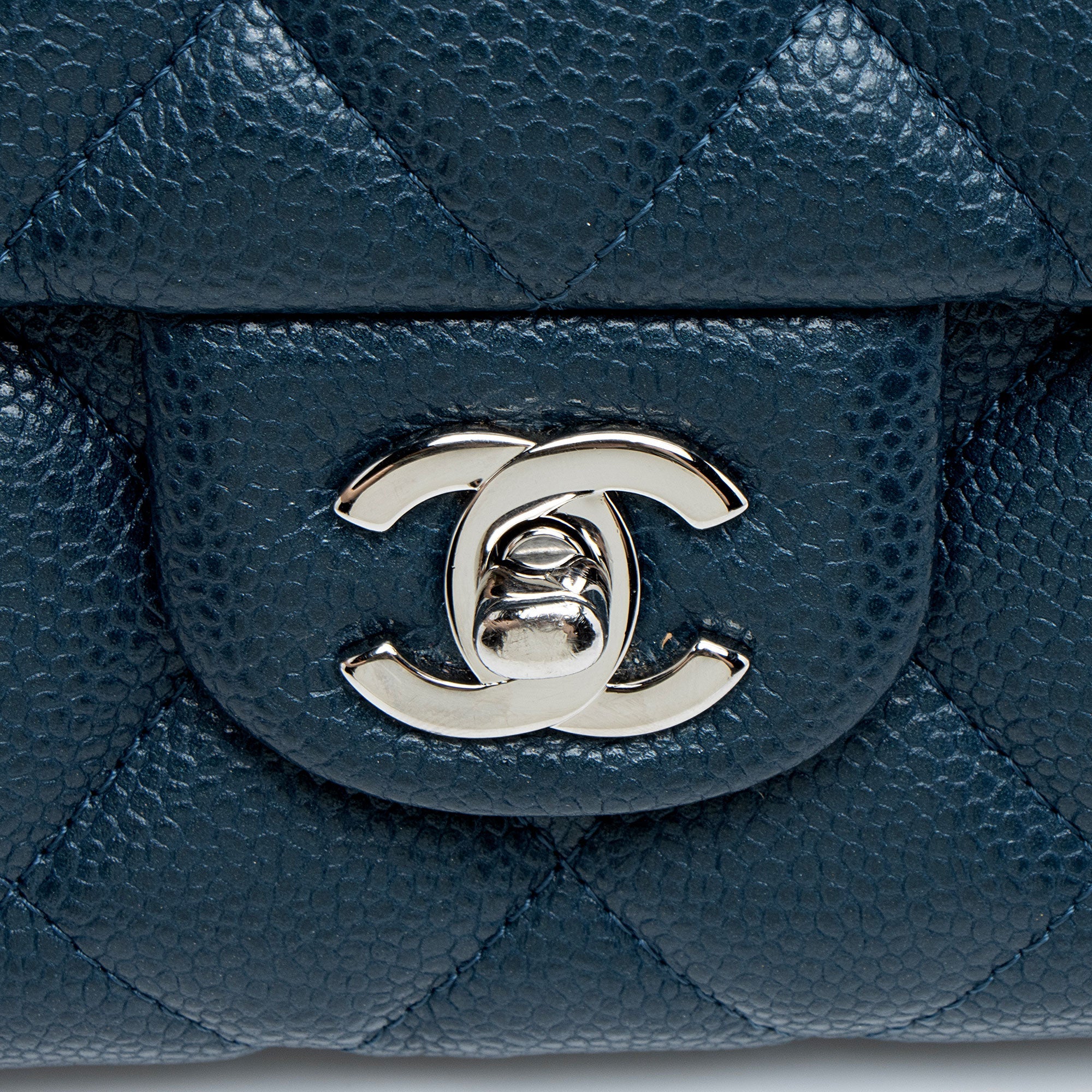 Chanel Caviar Leather Classic Chain Flap Clutch