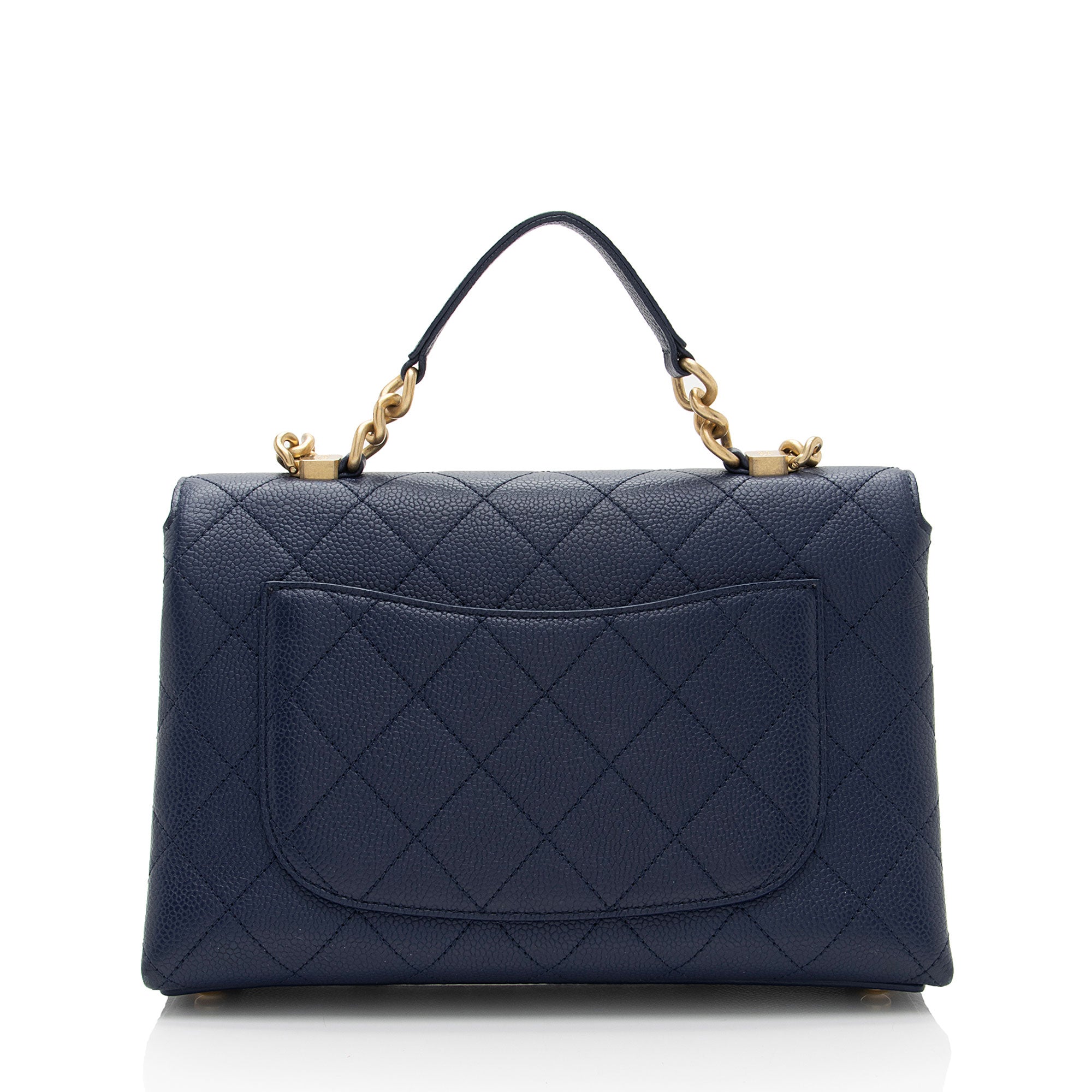 Chanel Caviar Leather Chic Affinity Top Handle (SHF-ocTgVA)
