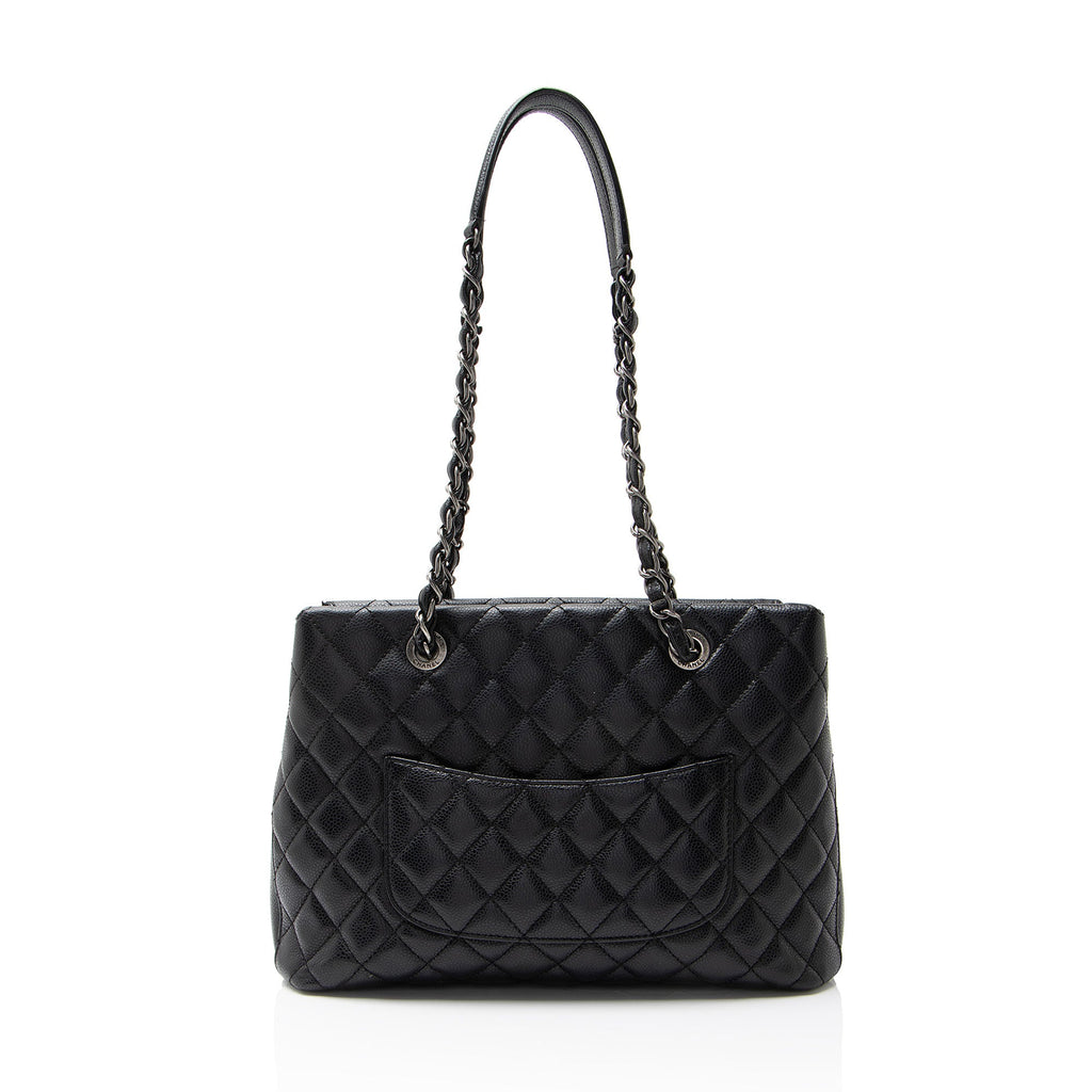 Chanel Caviar Leather City Small Shopping Tote