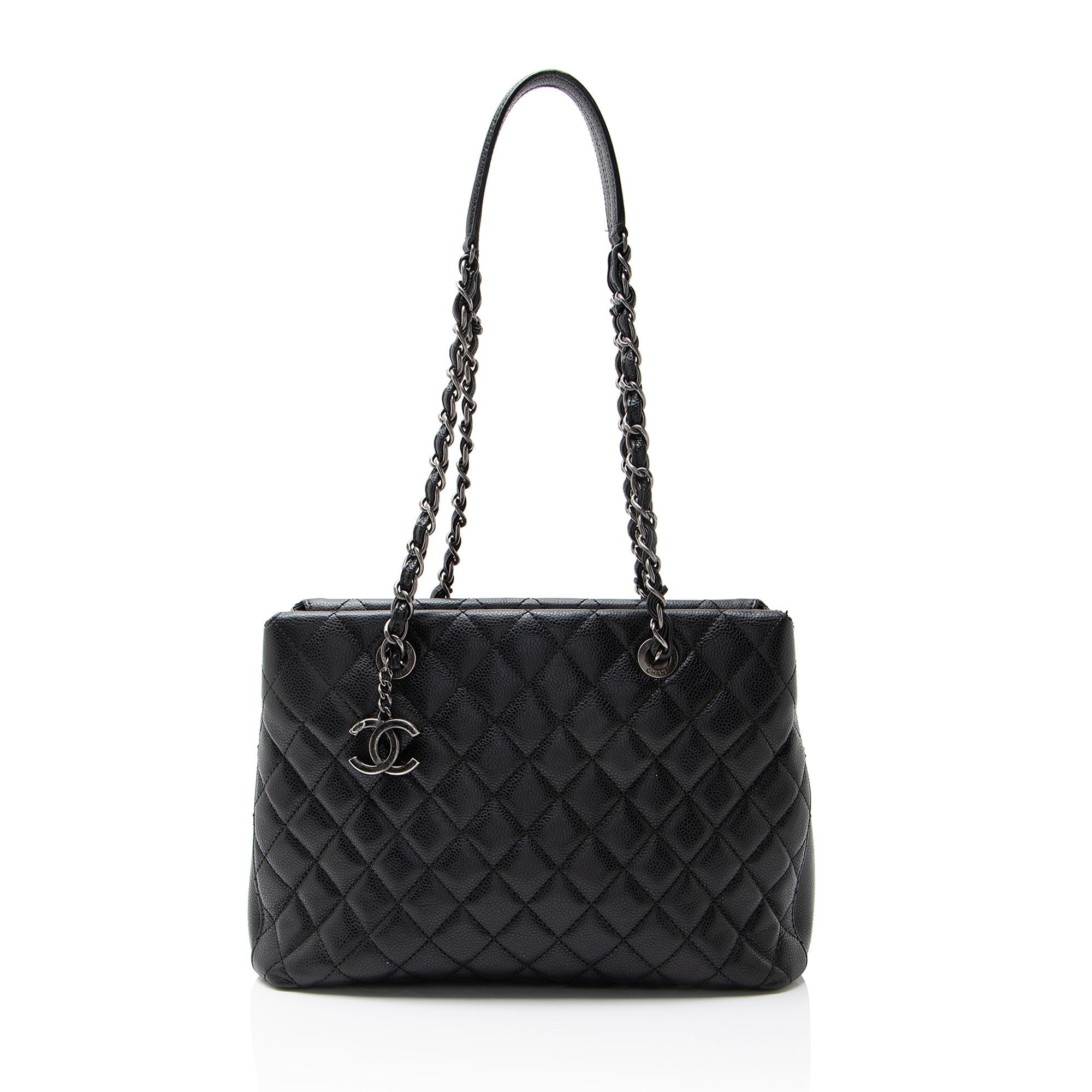 Chanel Caviar Leather City Small Shopping Tote