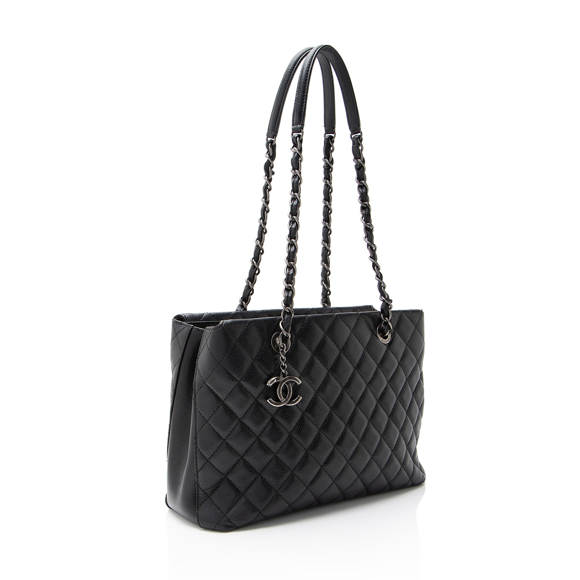 Chanel Caviar Leather City Small Shopping Tote