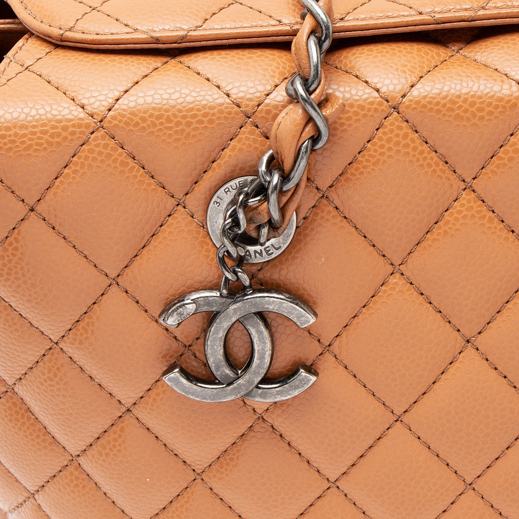 Chanel Caviar Leather City Small Shopping Tote