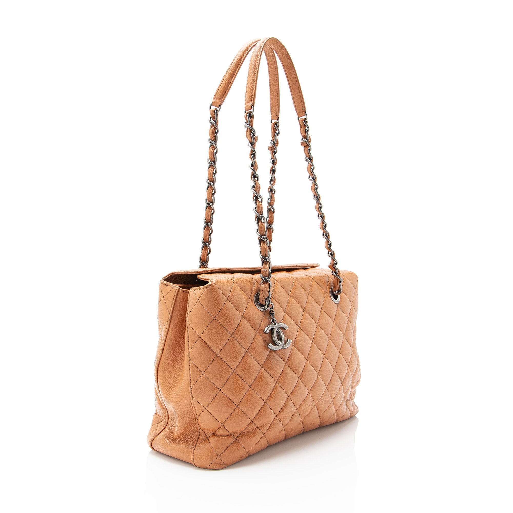 Chanel Caviar Leather City Small Shopping Tote