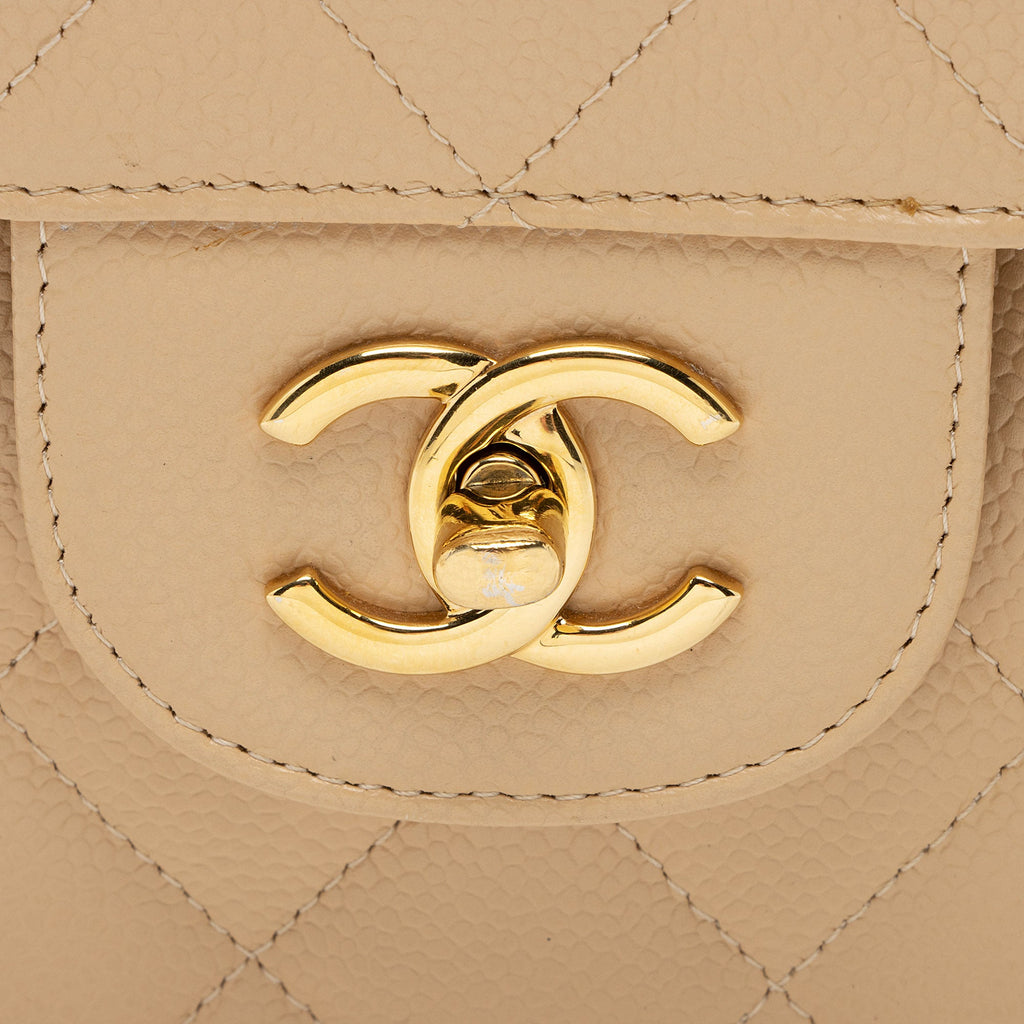 Chanel Caviar Leather Classic Jumbo Double Flap Bag