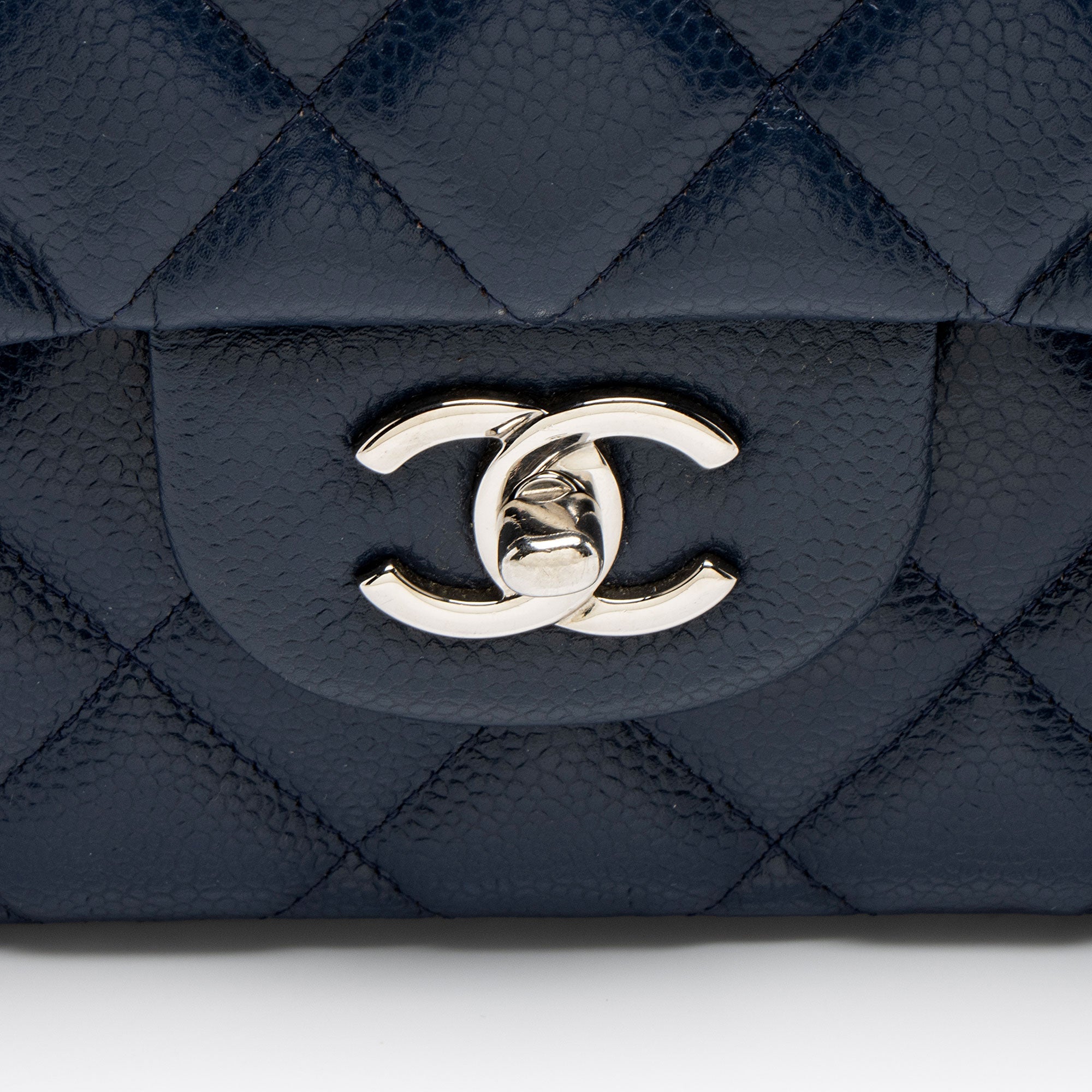 Chanel Caviar Leather Classic Jumbo Double Flap Bag