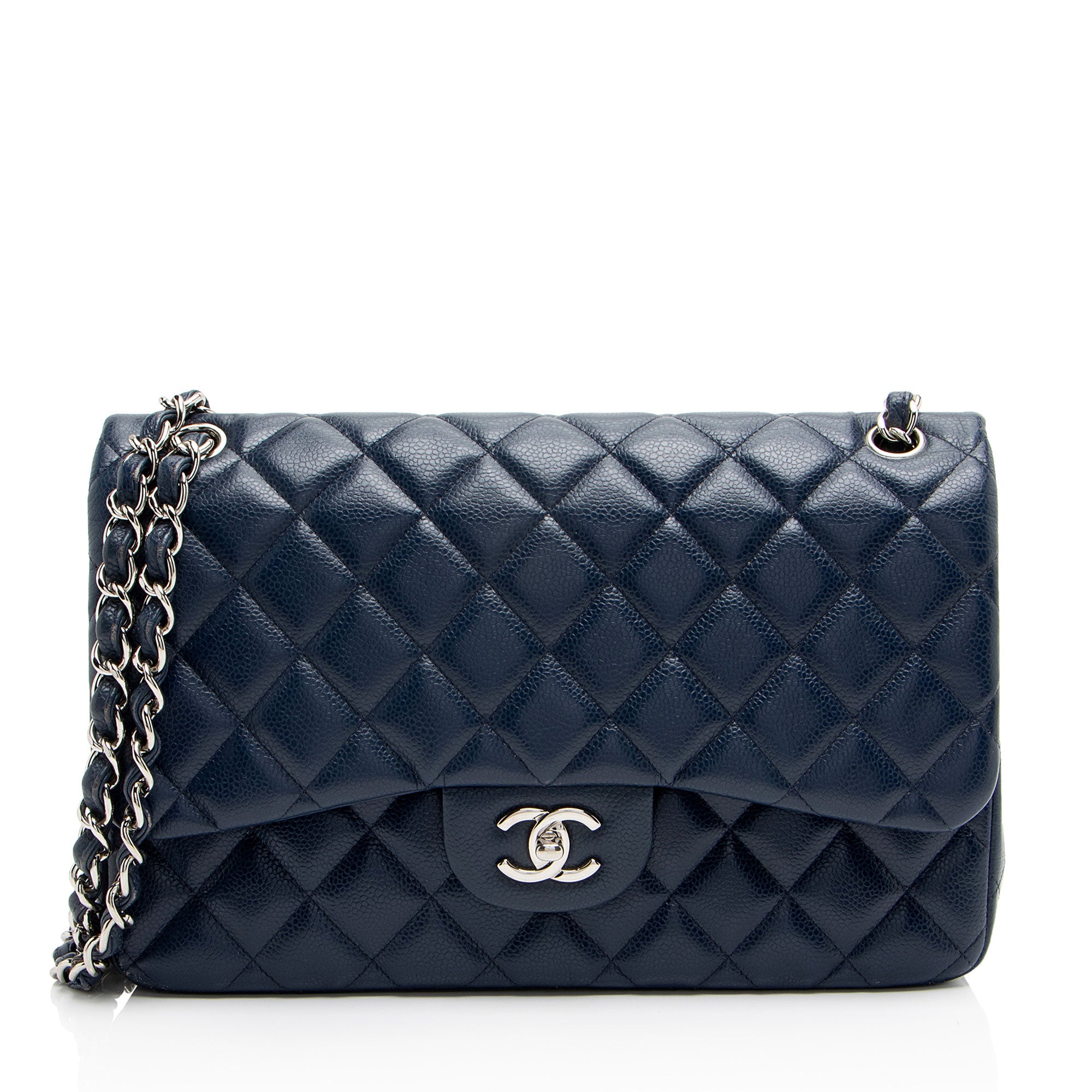 Chanel Caviar Leather Classic Jumbo Double Flap Bag