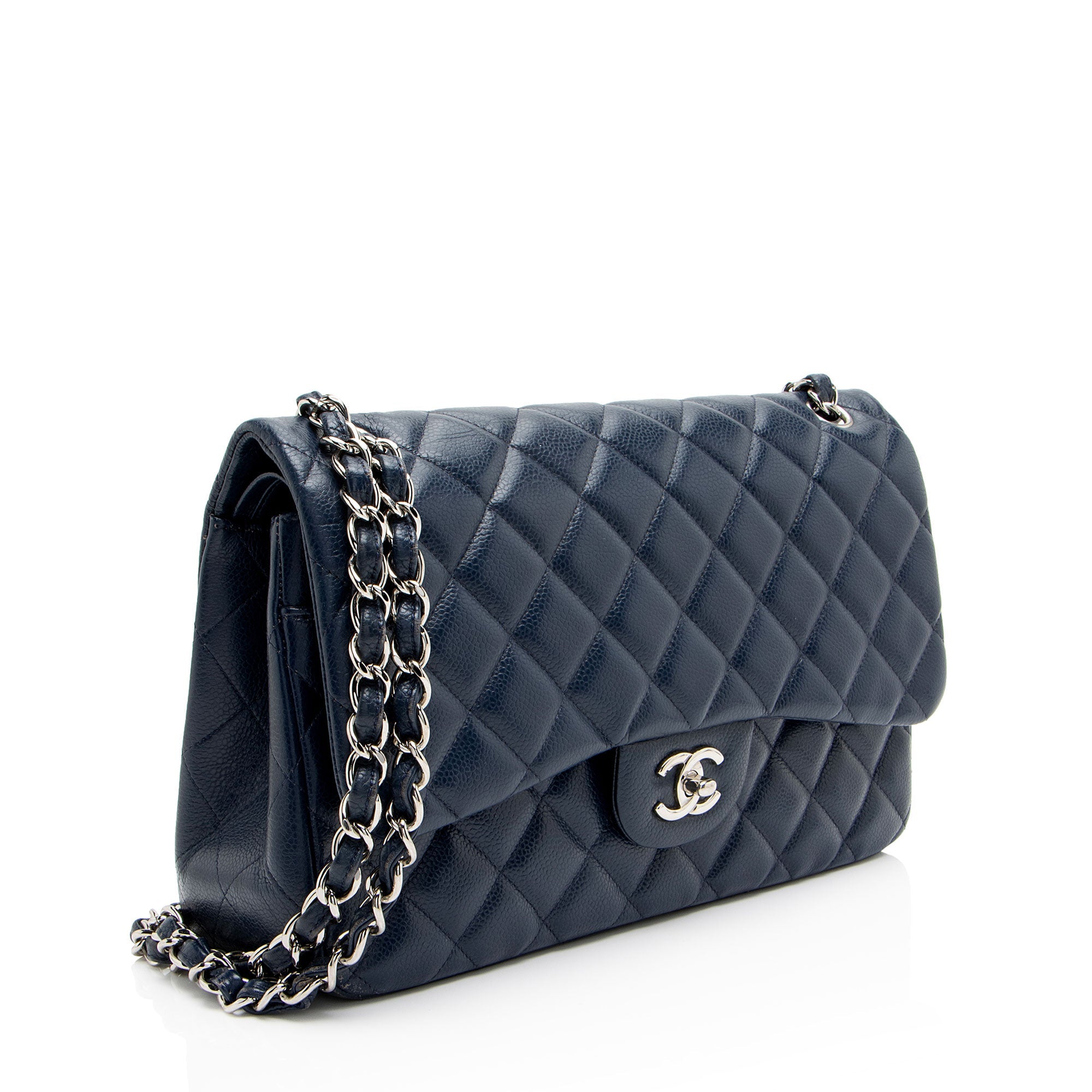 Chanel Caviar Leather Classic Jumbo Double Flap Bag