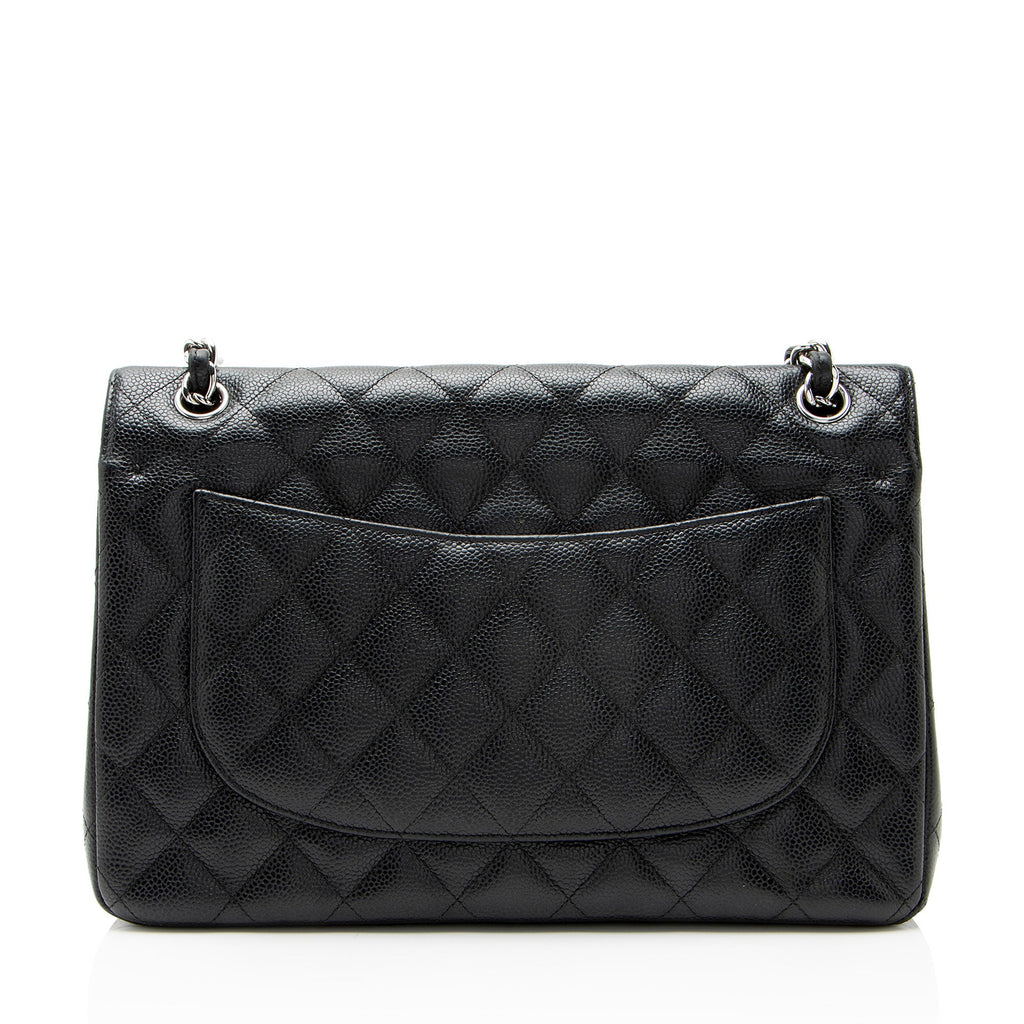 Chanel Caviar Leather Classic Jumbo Double Flap Bag