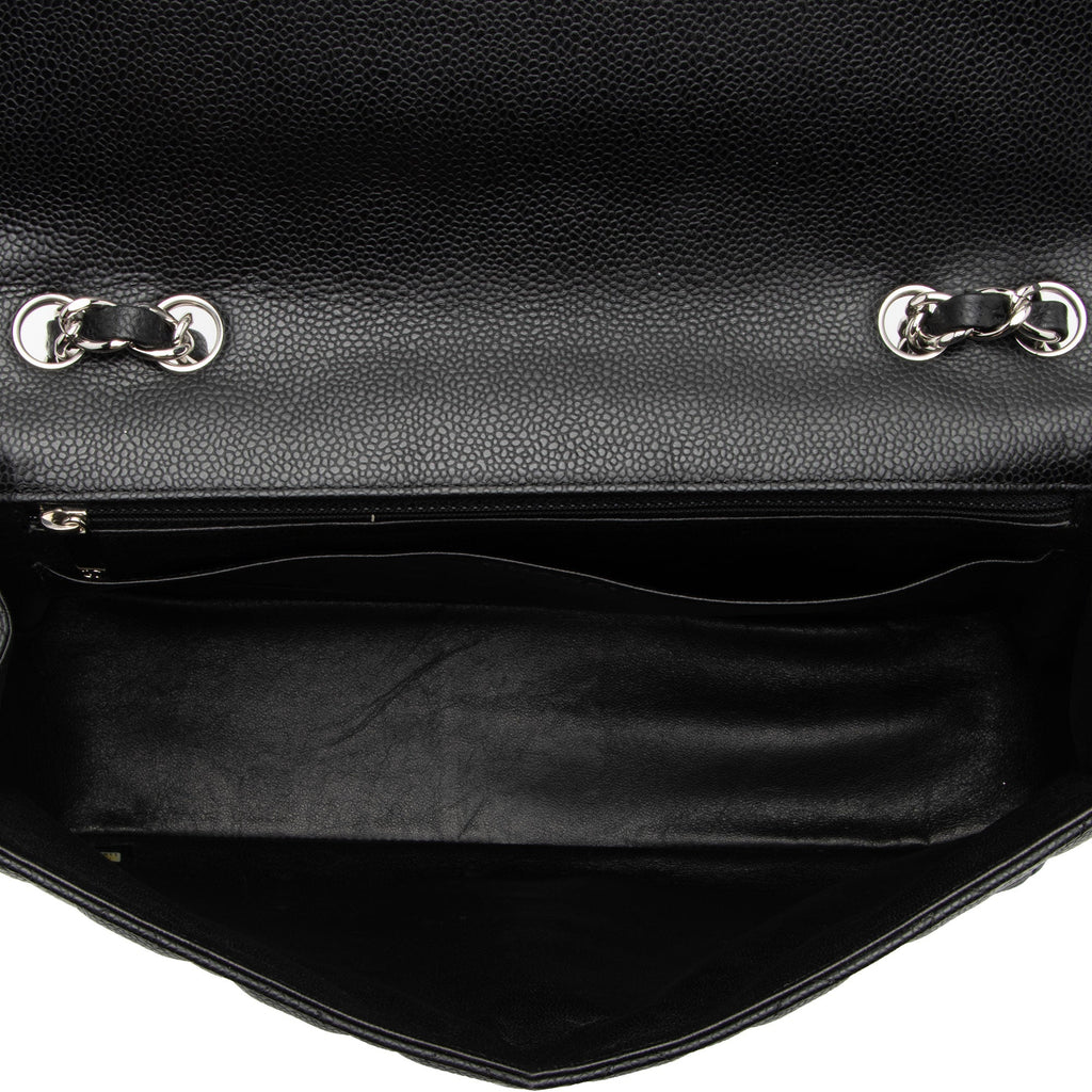 Chanel Caviar Leather Classic Jumbo Single Flap Bag (SHF-TAC3Im)