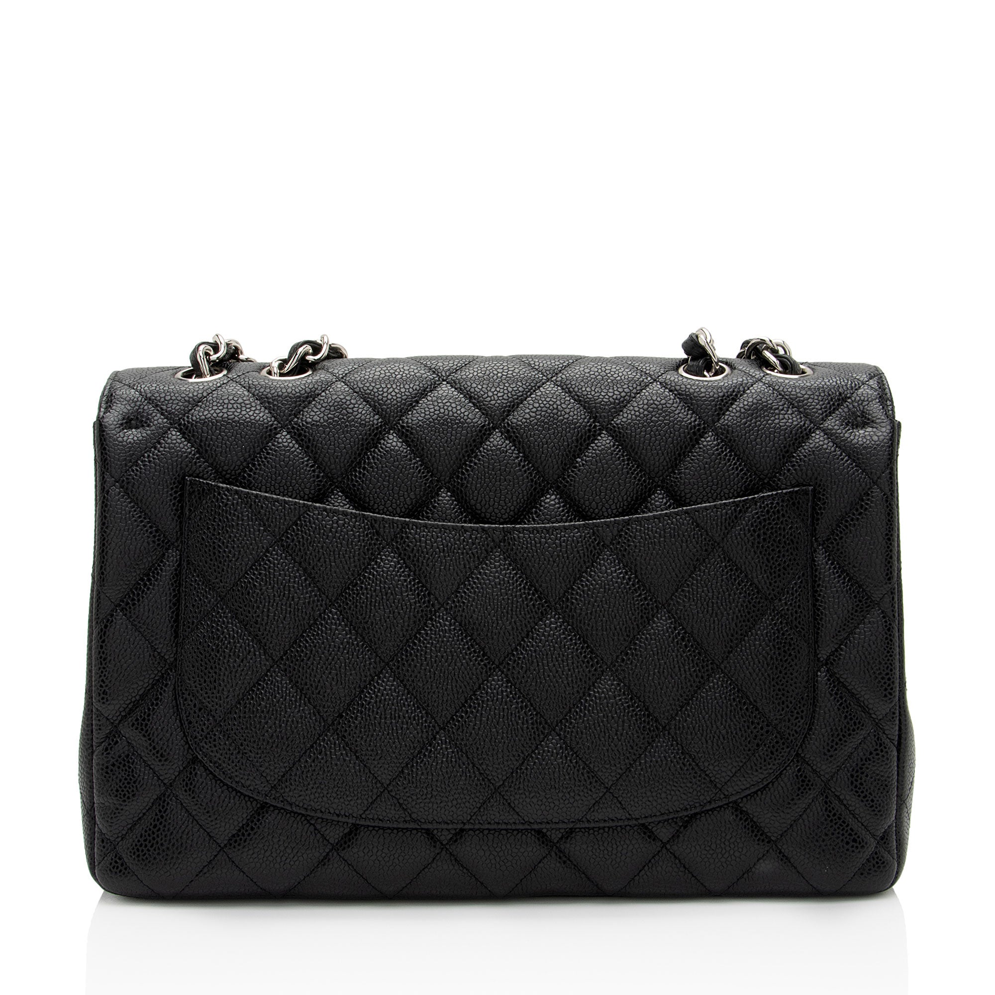 Chanel Caviar Leather Classic Jumbo Single Flap Bag (SHF-LHfnsx)