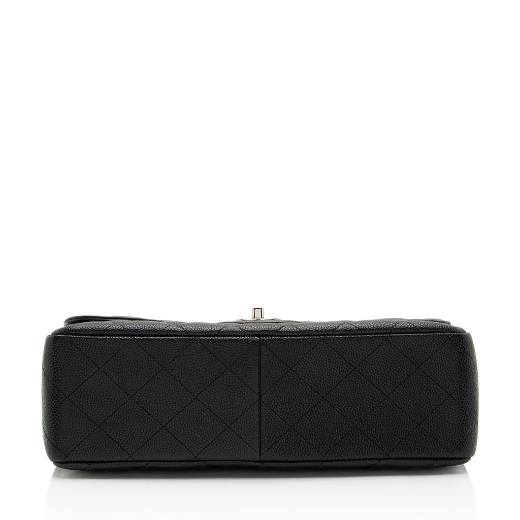Chanel Caviar Leather Classic Jumbo Single Flap Bag (SHF-LHfnsx)