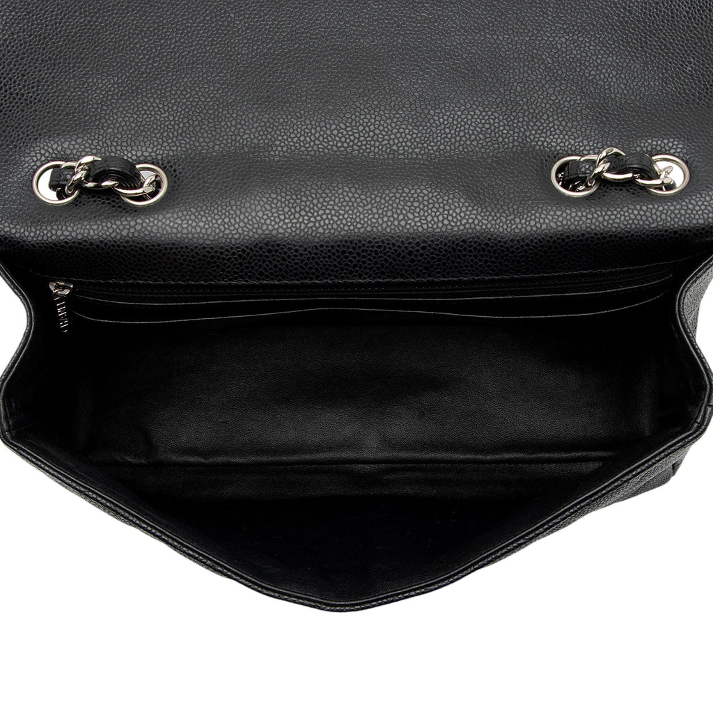 Chanel Caviar Leather Classic Jumbo Single Flap Bag (SHF-LHfnsx)
