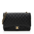 Chanel Caviar Leather Classic Maxi Double Flap Bag (SHF-21769)