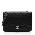Chanel Caviar Leather Classic Maxi Double Flap Bag (SHF-v8U2qf)