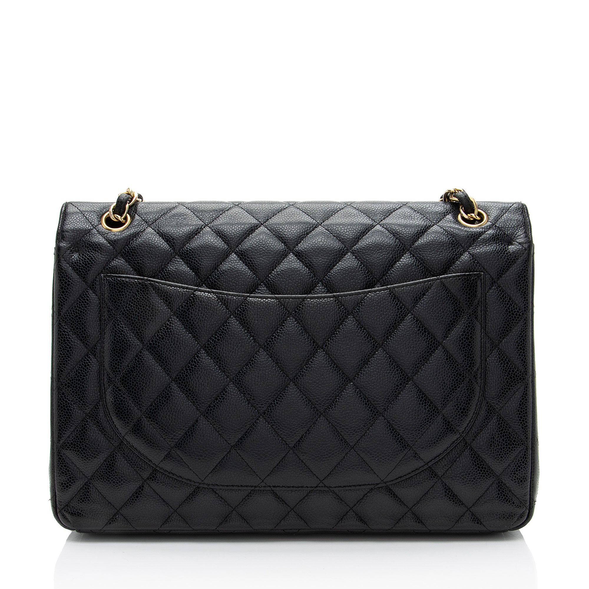 Chanel Caviar Leather Classic Maxi Double Flap Bag