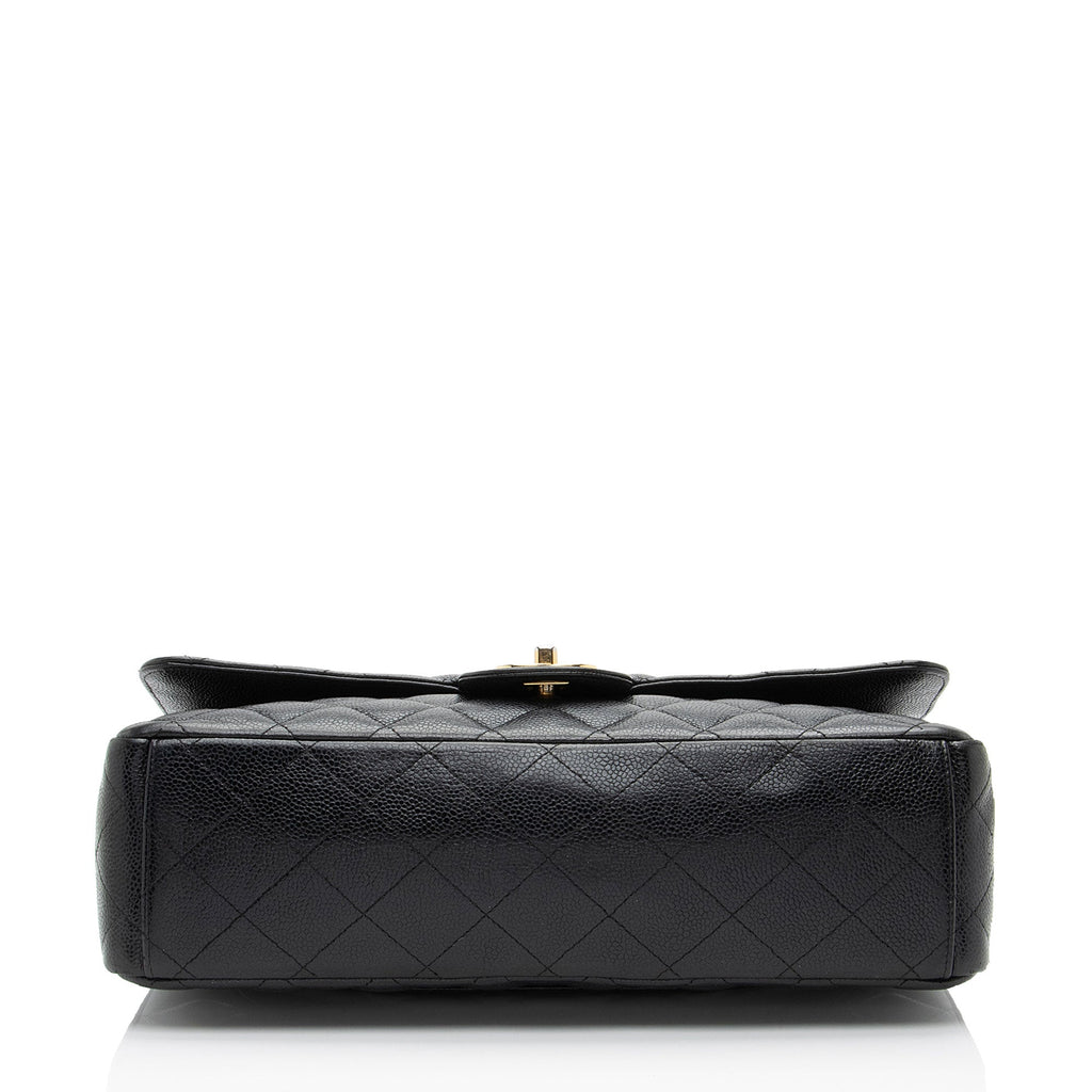 Chanel Caviar Leather Classic Maxi Double Flap Bag