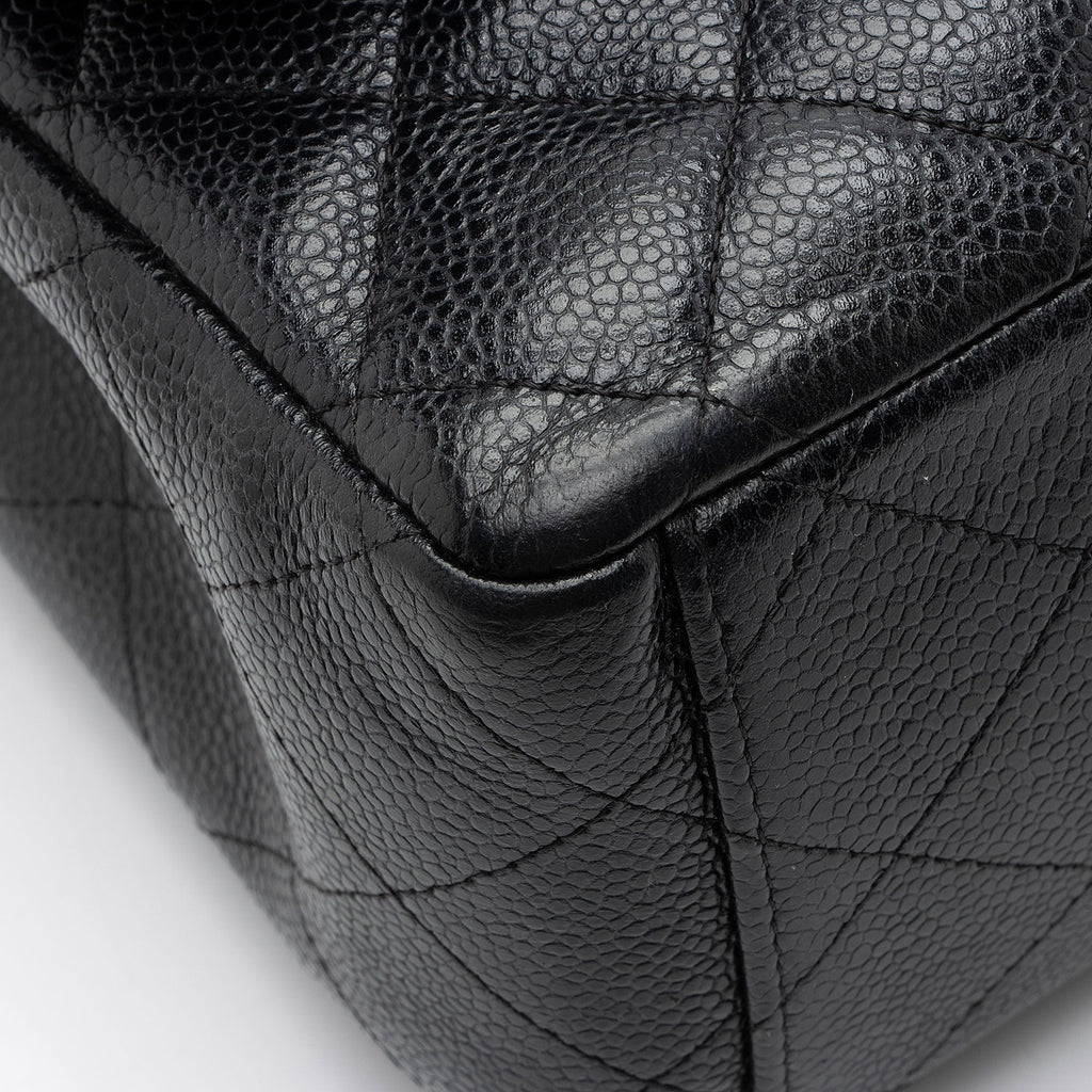 Chanel Caviar Leather Classic Maxi Double Flap Bag