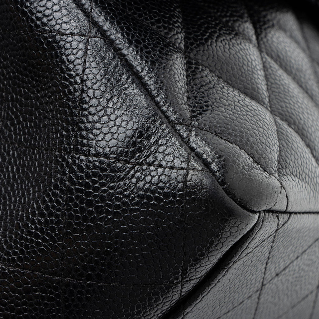 Chanel Caviar Leather Classic Maxi Double Flap Bag