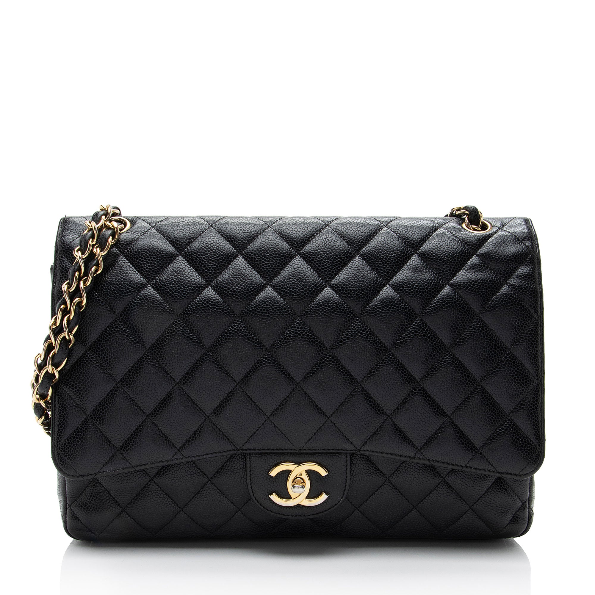 Chanel Caviar Leather Classic Maxi Double Flap Bag
