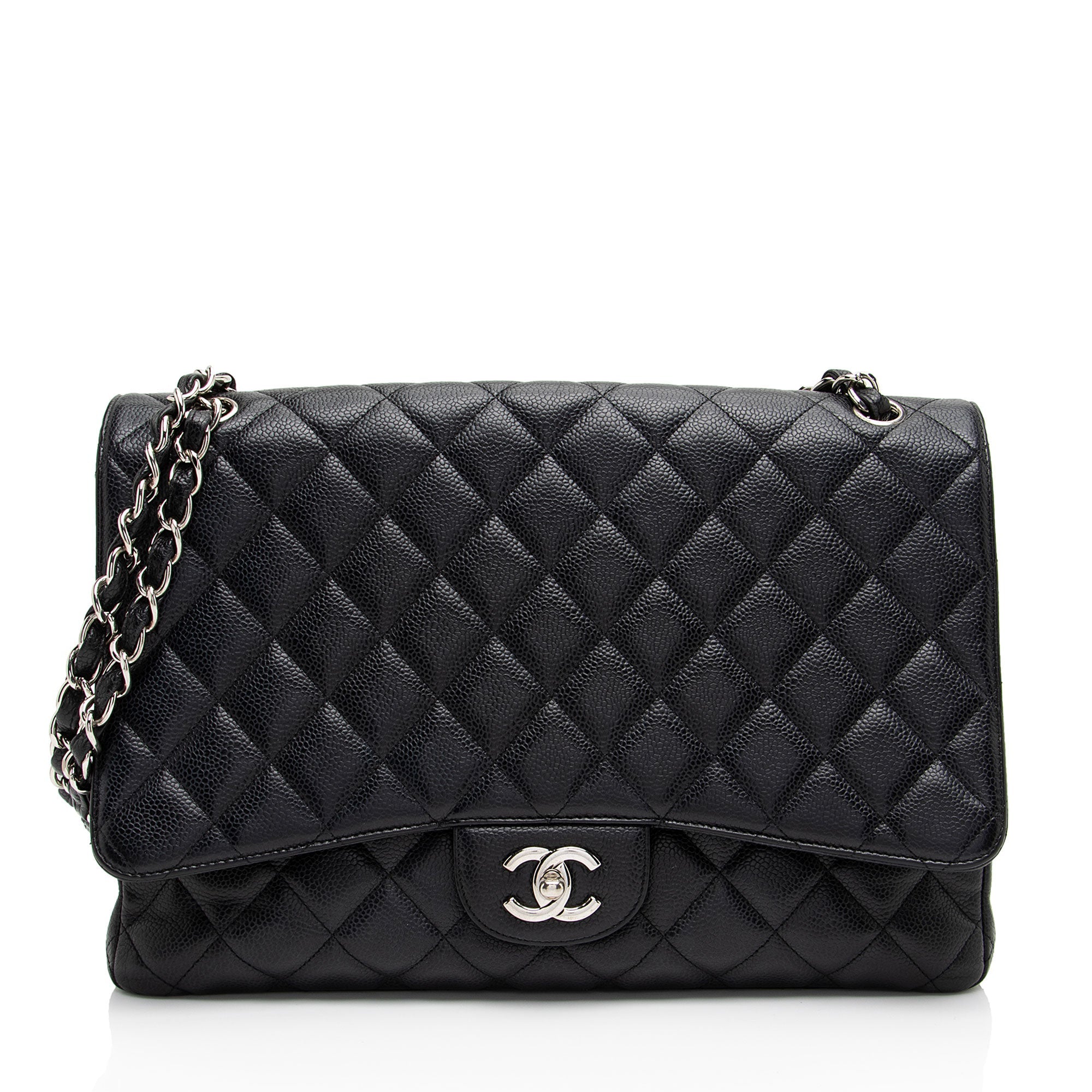 Chanel Caviar Leather Classic Maxi Single Flap Bag