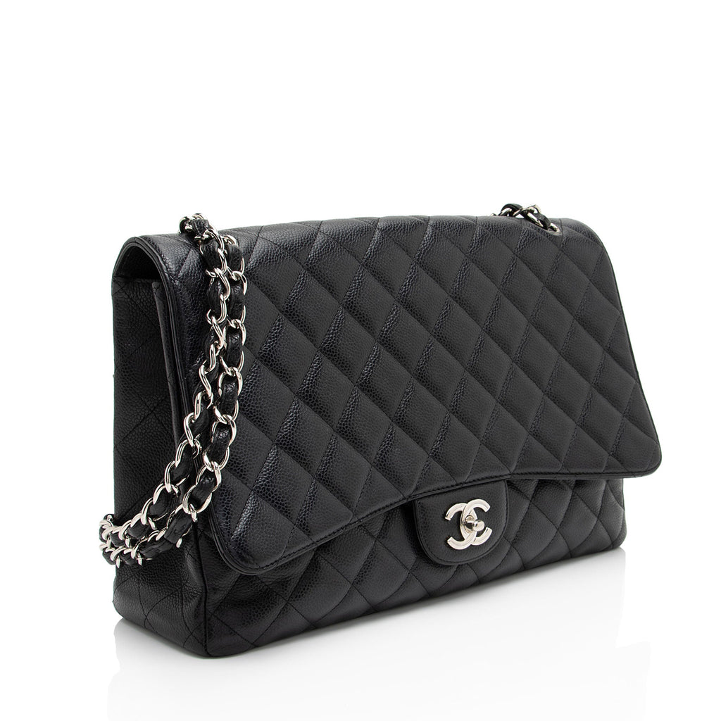 Chanel Caviar Leather Classic Maxi Single Flap Bag