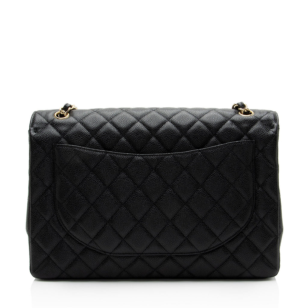 Chanel Caviar Leather Classic Maxi Single Flap Bag