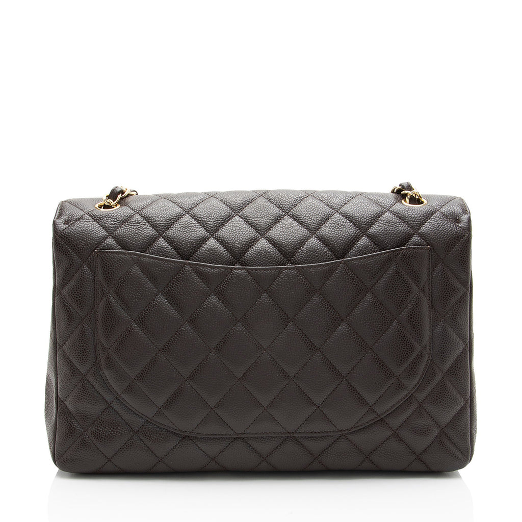 Chanel Caviar Leather Classic Maxi Single Flap Bag