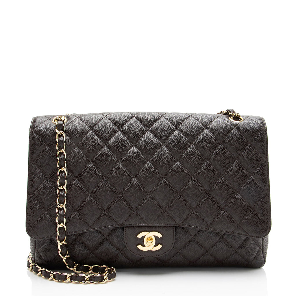 Chanel Caviar Leather Classic Maxi Single Flap Bag