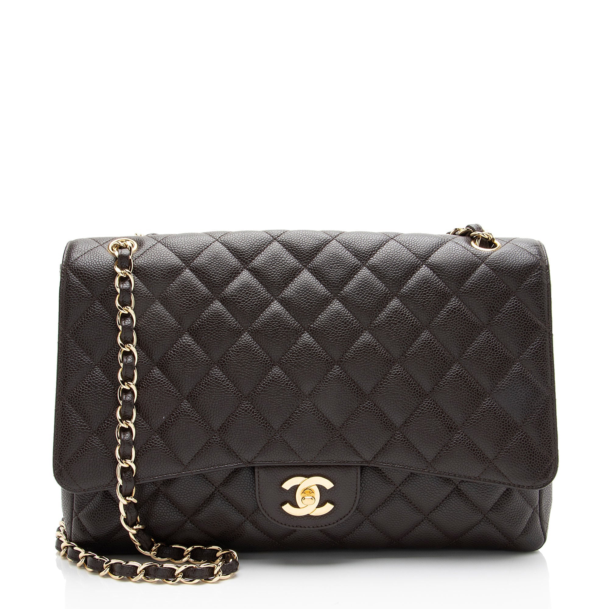 Chanel Caviar Leather Classic Maxi Single Flap Bag