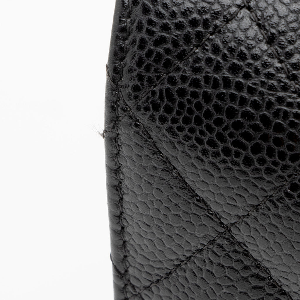 Chanel Caviar Leather Classic Medium Double Flap Bag (SHF-9ANmGR)
