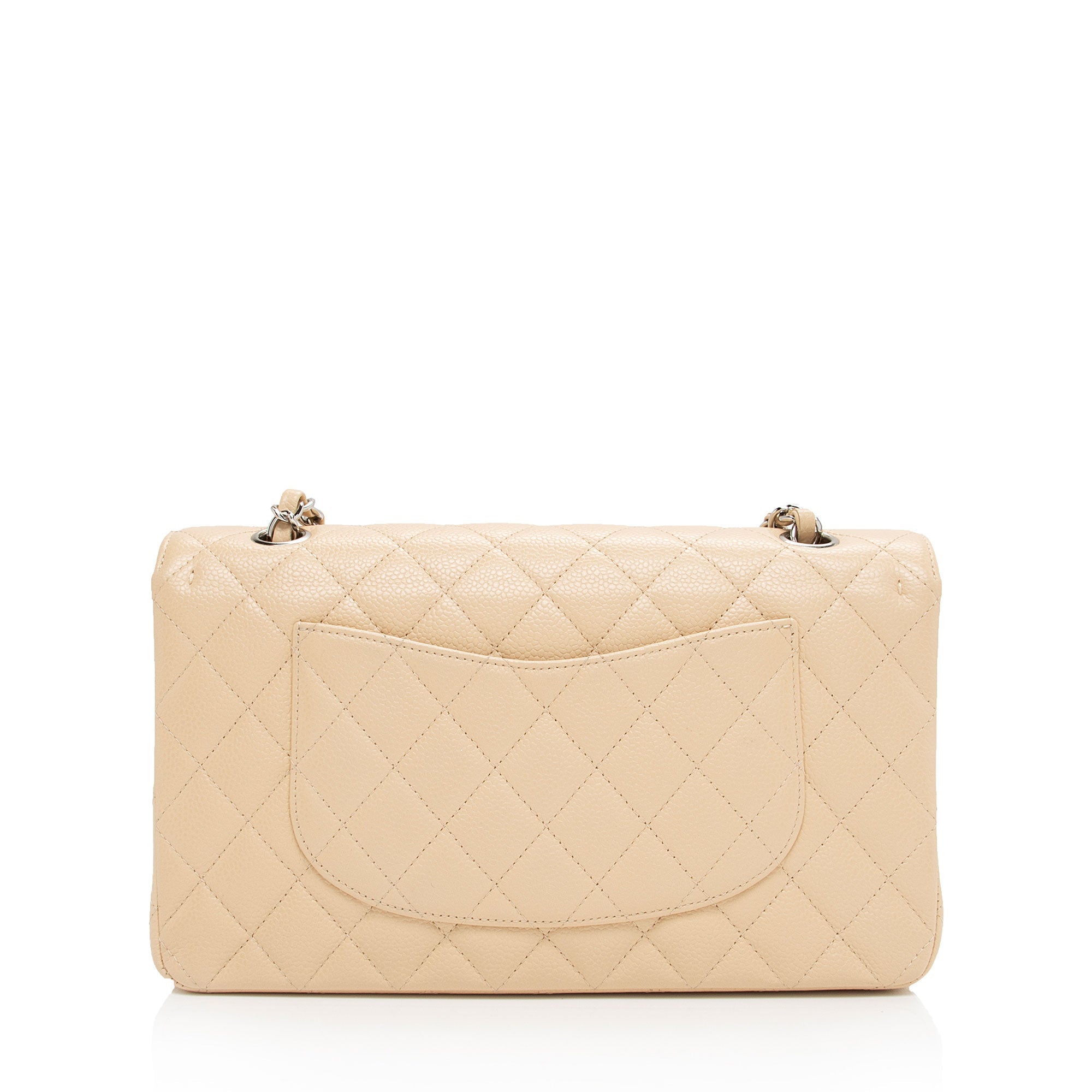 Chanel Caviar Leather Classic Medium Double Flap Bag (SHF-XFQF4l)