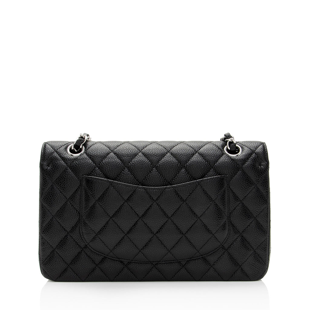 Chanel Caviar Leather Classic Medium Double Flap Bag (SHF-Xtaxo5)