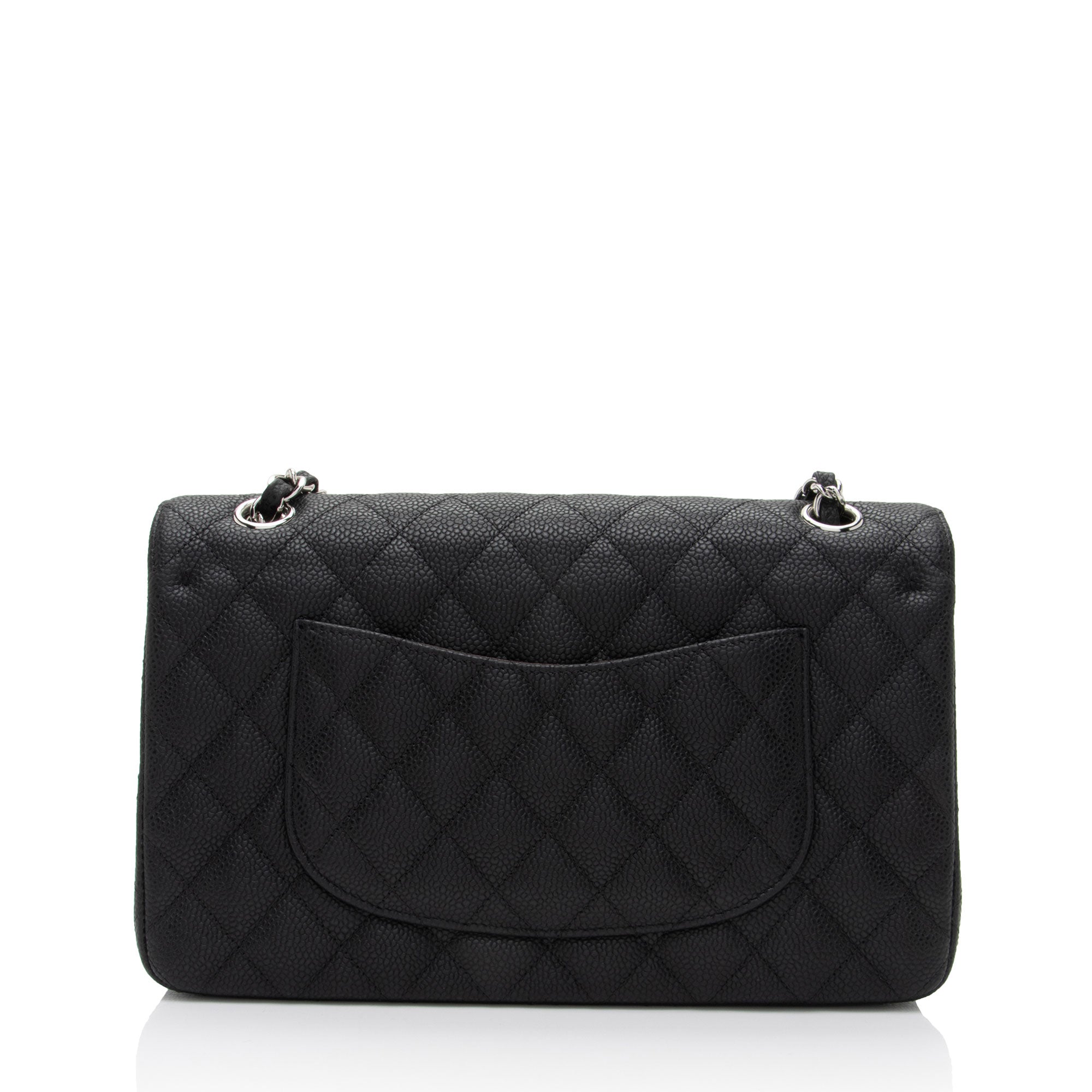 Chanel Caviar Leather Classic Medium Double Flap Bag (SHF-j9HEHj)