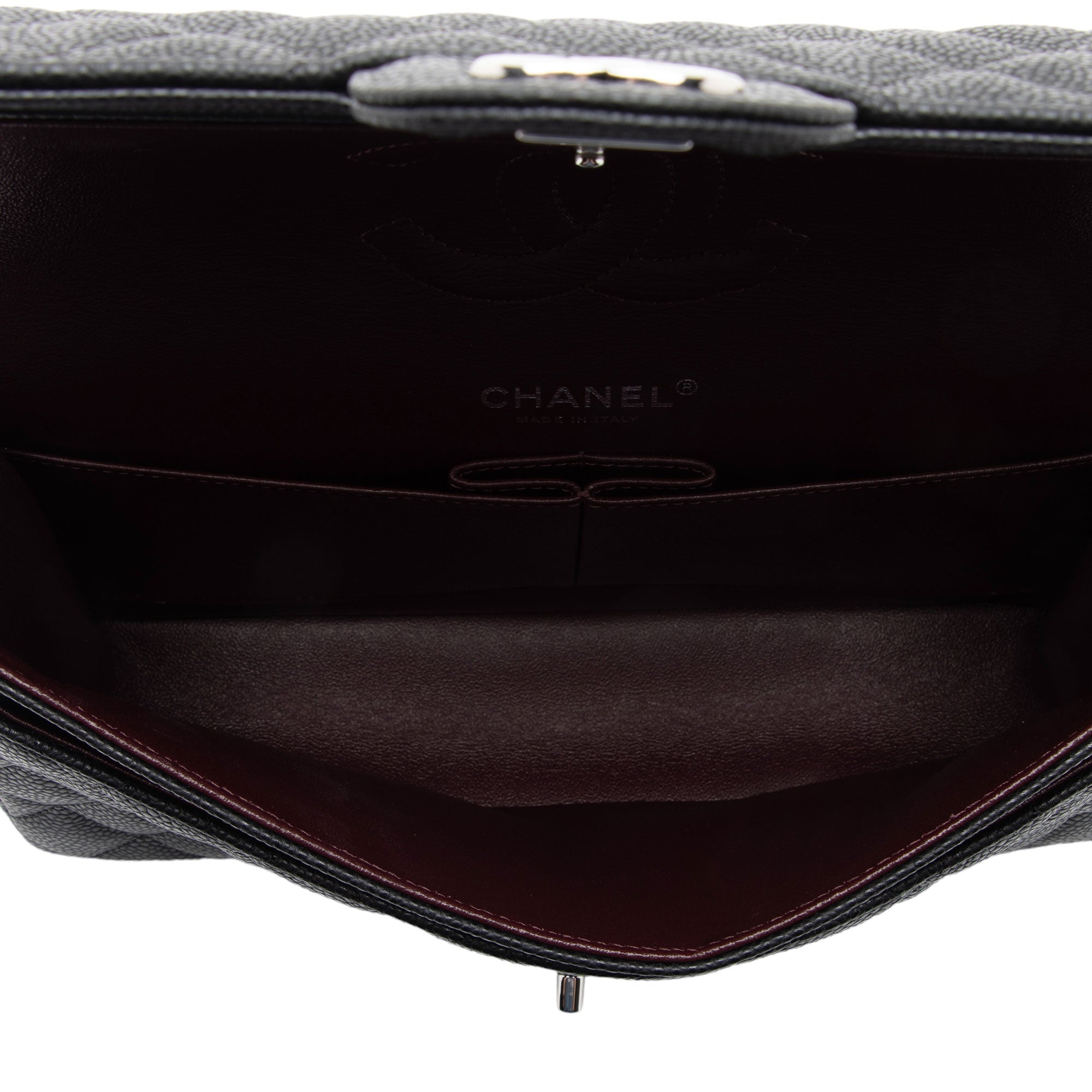 Chanel Caviar Leather Classic Medium Double Flap Bag (SHF-j9HEHj)
