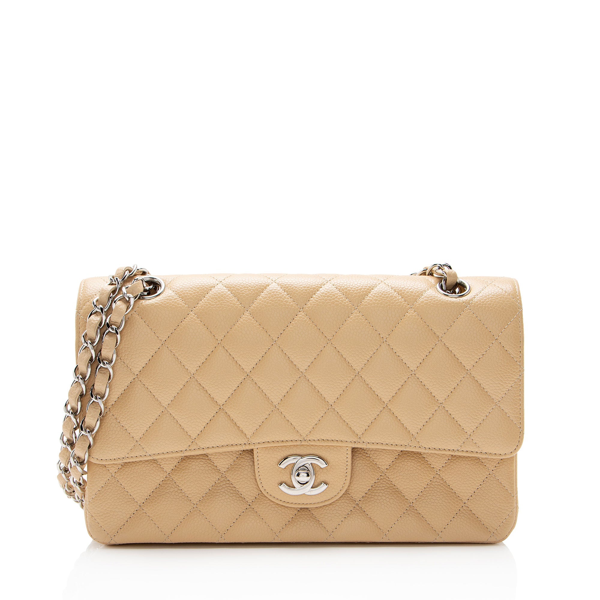 Chanel Caviar Leather Classic Medium Double Flap Bag