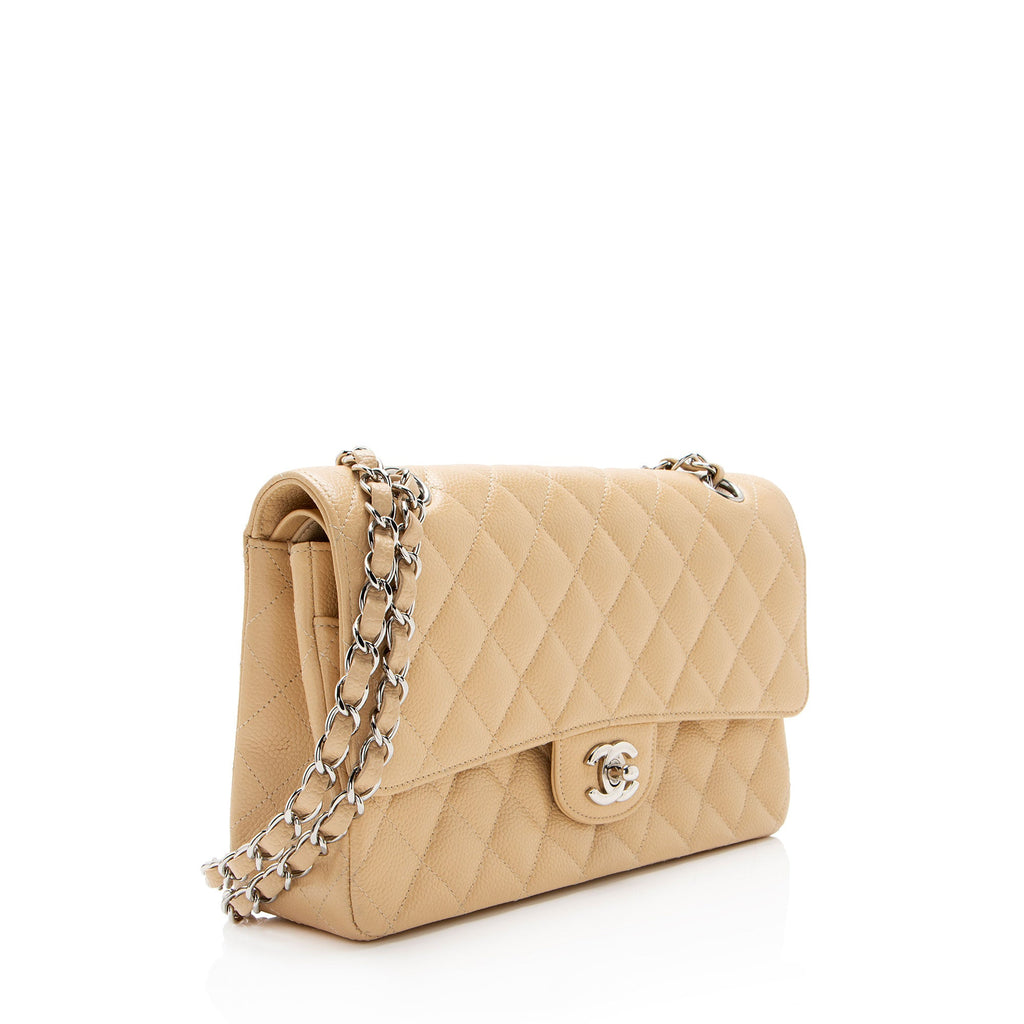 Chanel Caviar Leather Classic Medium Double Flap Bag