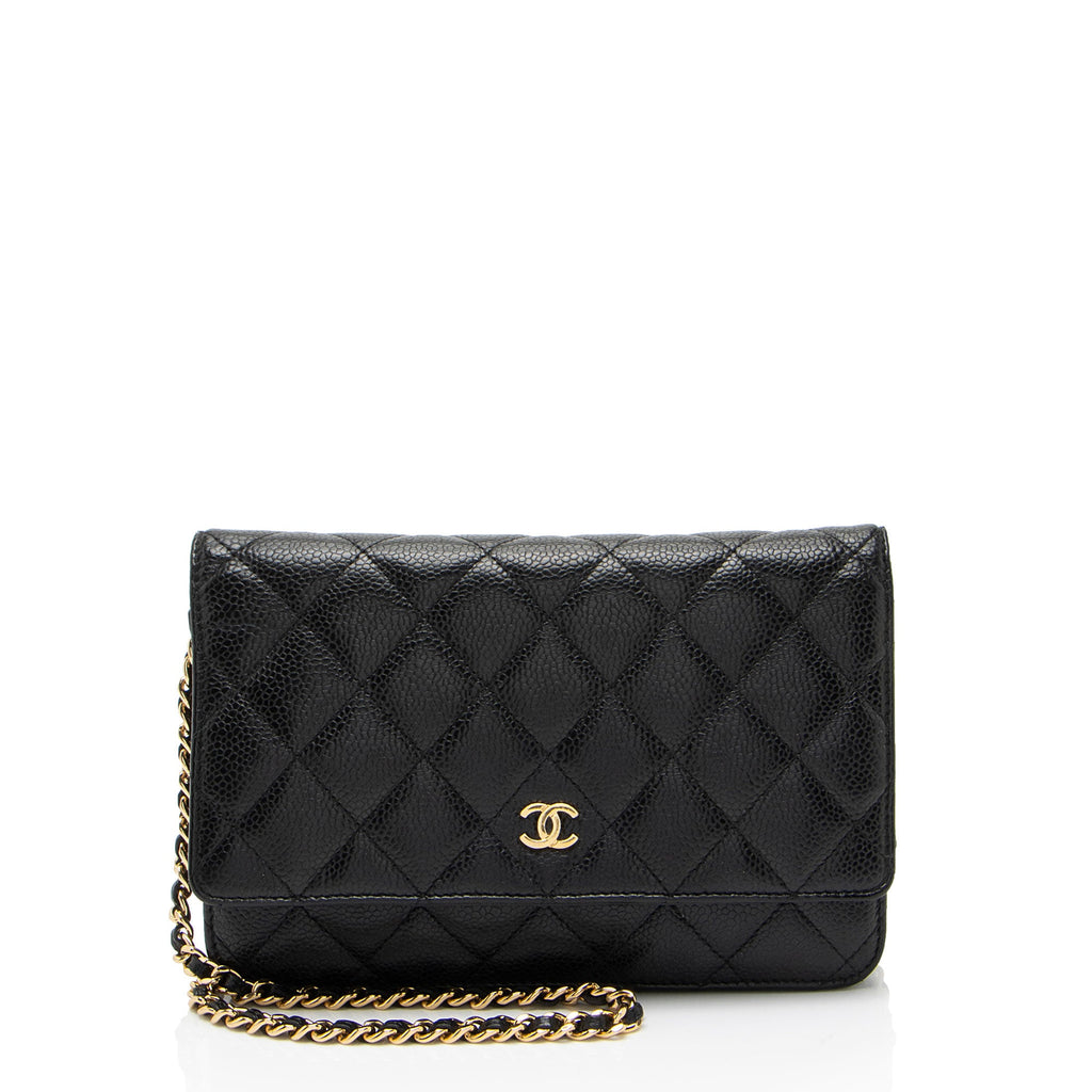 Chanel Caviar Leather Classic Wallet on Chain - FINAL SALE