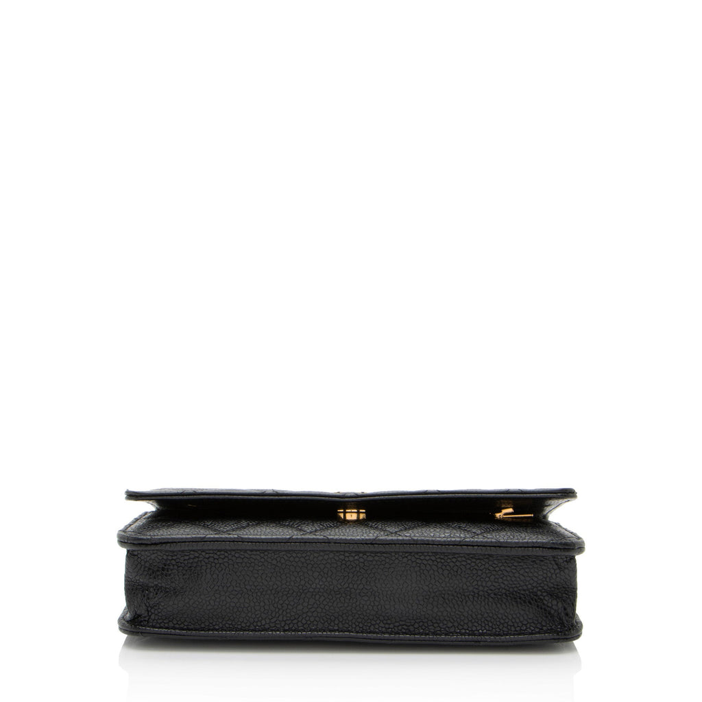 Chanel Caviar Leather Classic Wallet on Chain (SHF-MzxmjN)