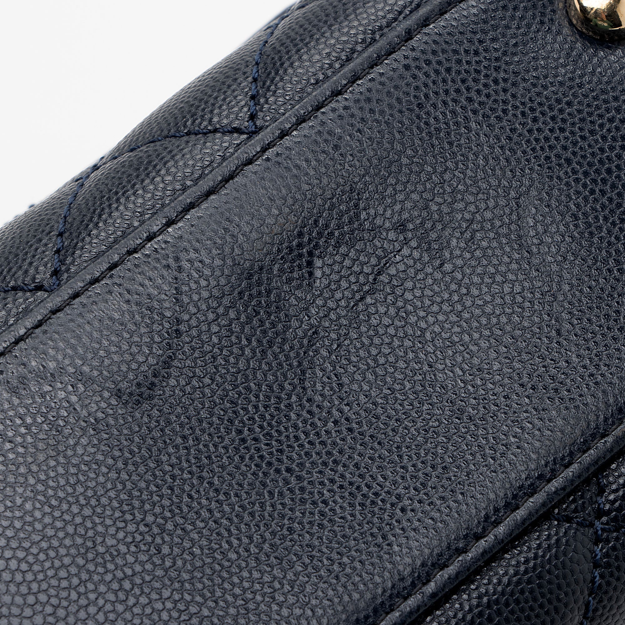Chanel Caviar Leather Coco Top Handle Mini Flap Bag