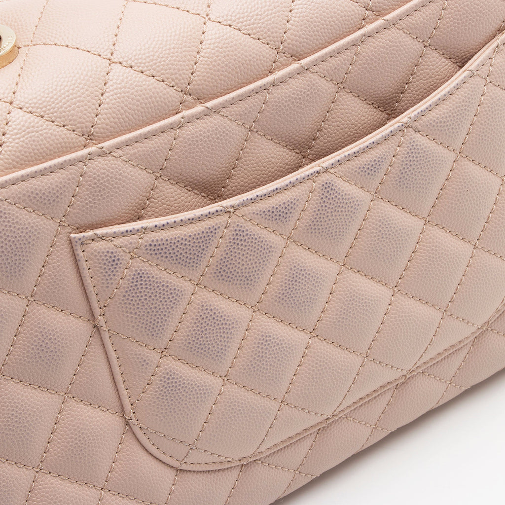 Chanel Caviar Leather Coco Top Handle Small Flap Bag