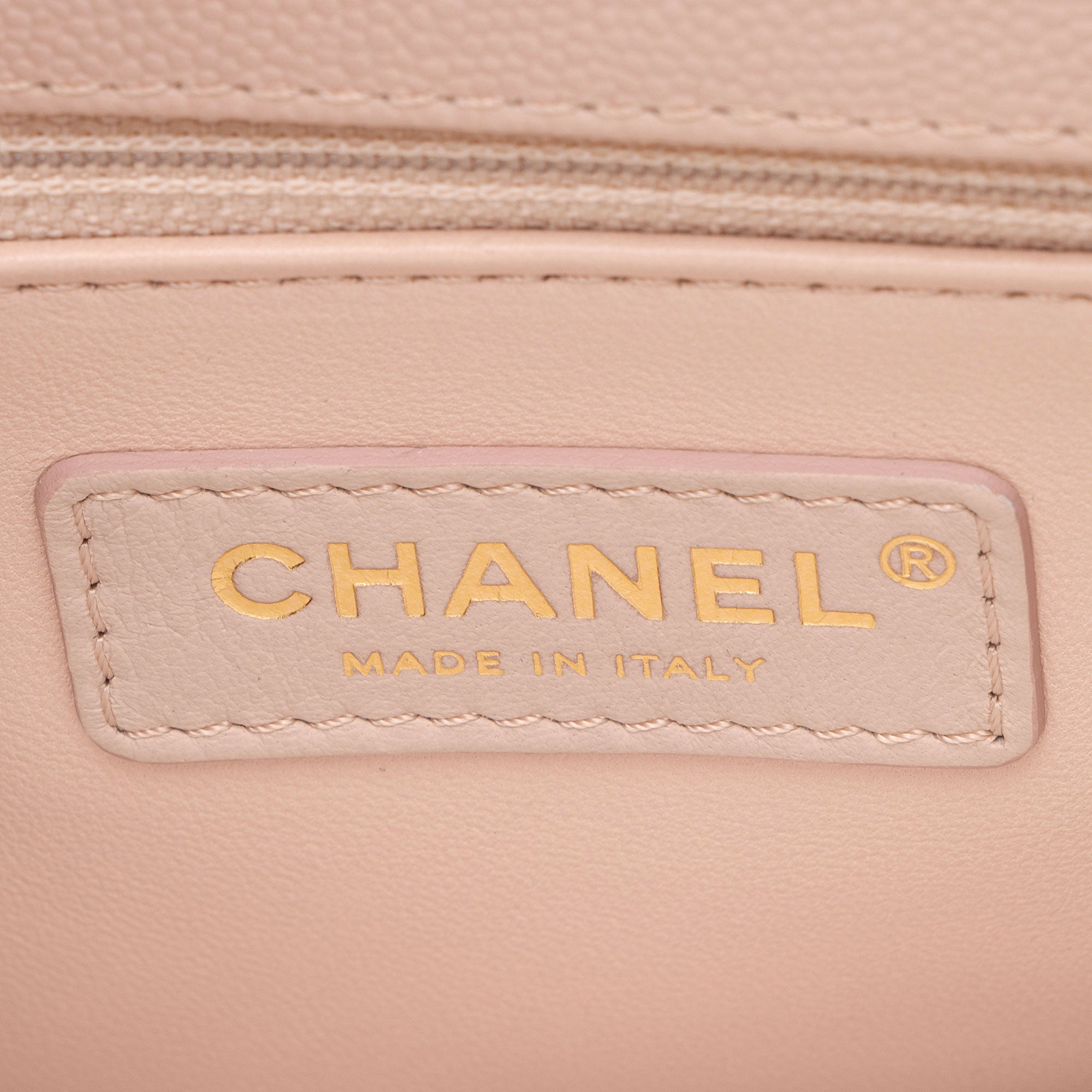 Chanel Caviar Leather Coco Top Handle Small Flap Bag