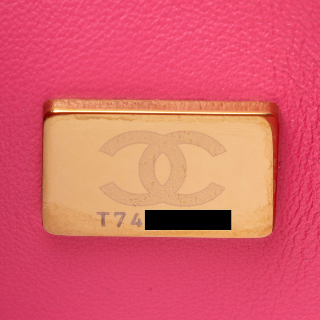 Chanel Caviar Leather Coco Top Handle Small Flap Bag