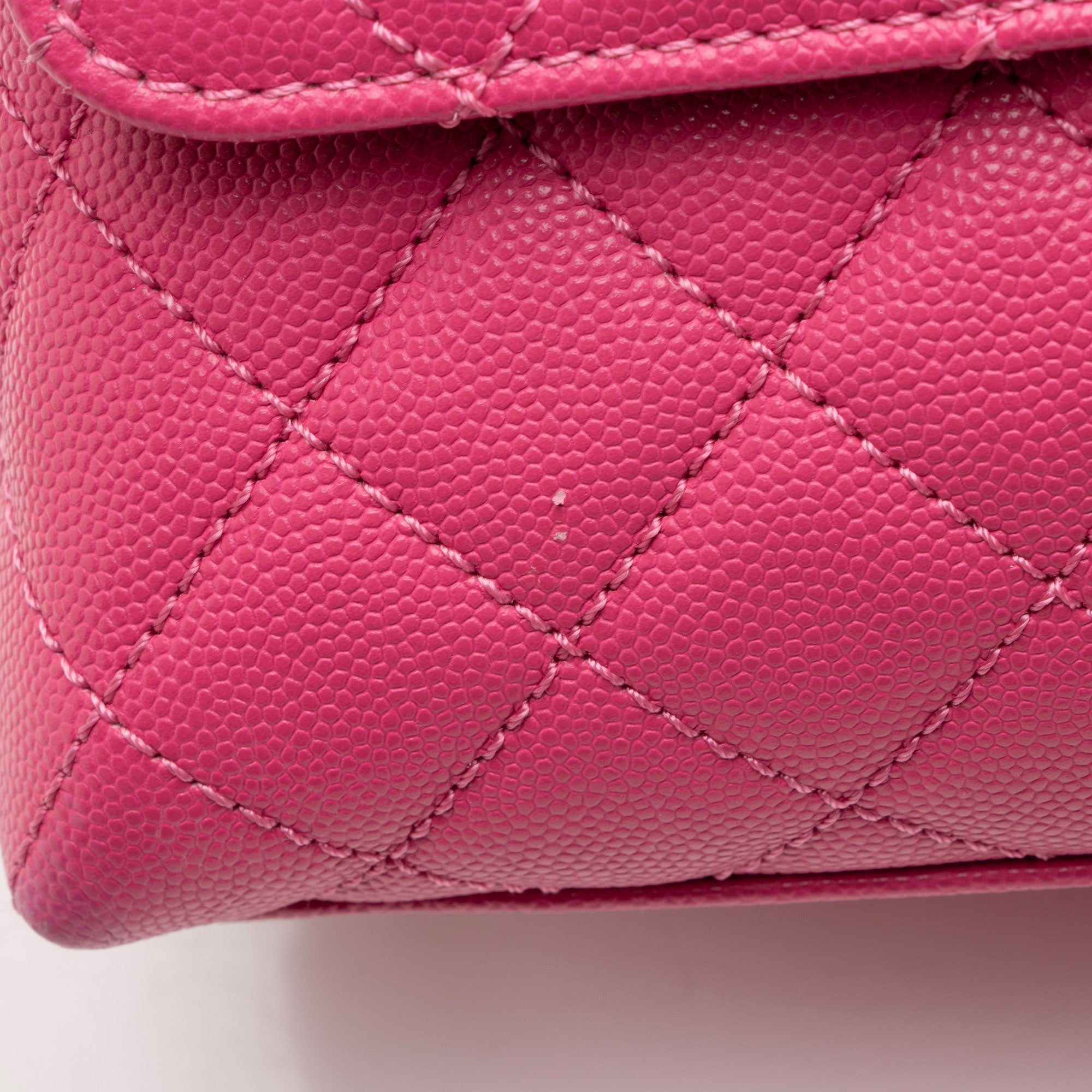 Chanel Caviar Leather Coco Top Handle Small Flap Bag