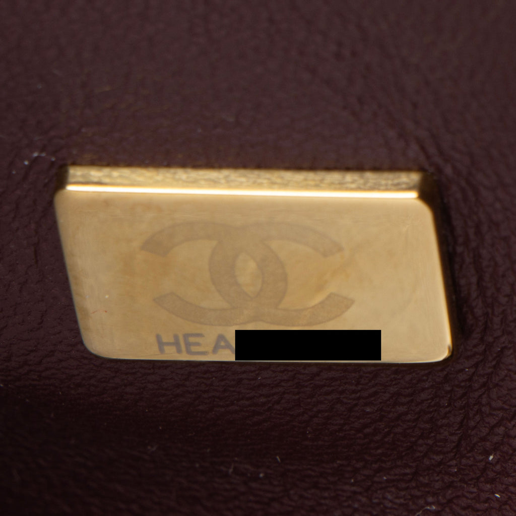 Chanel Caviar Leather Coco Top Handle Small Flap Bag
