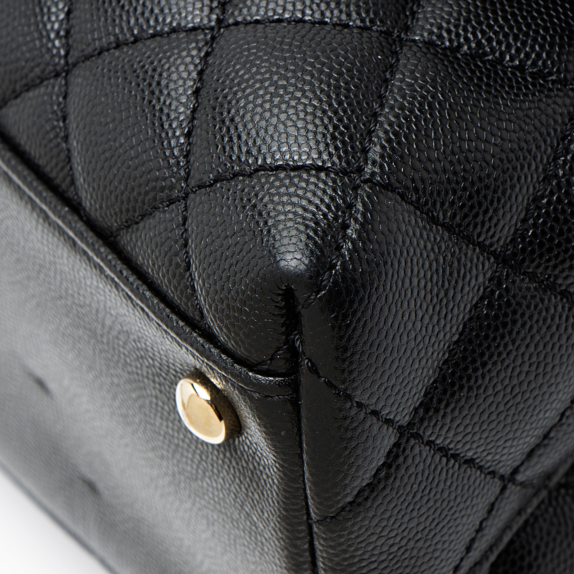 Chanel Caviar Leather Coco Top Handle Small Flap Bag