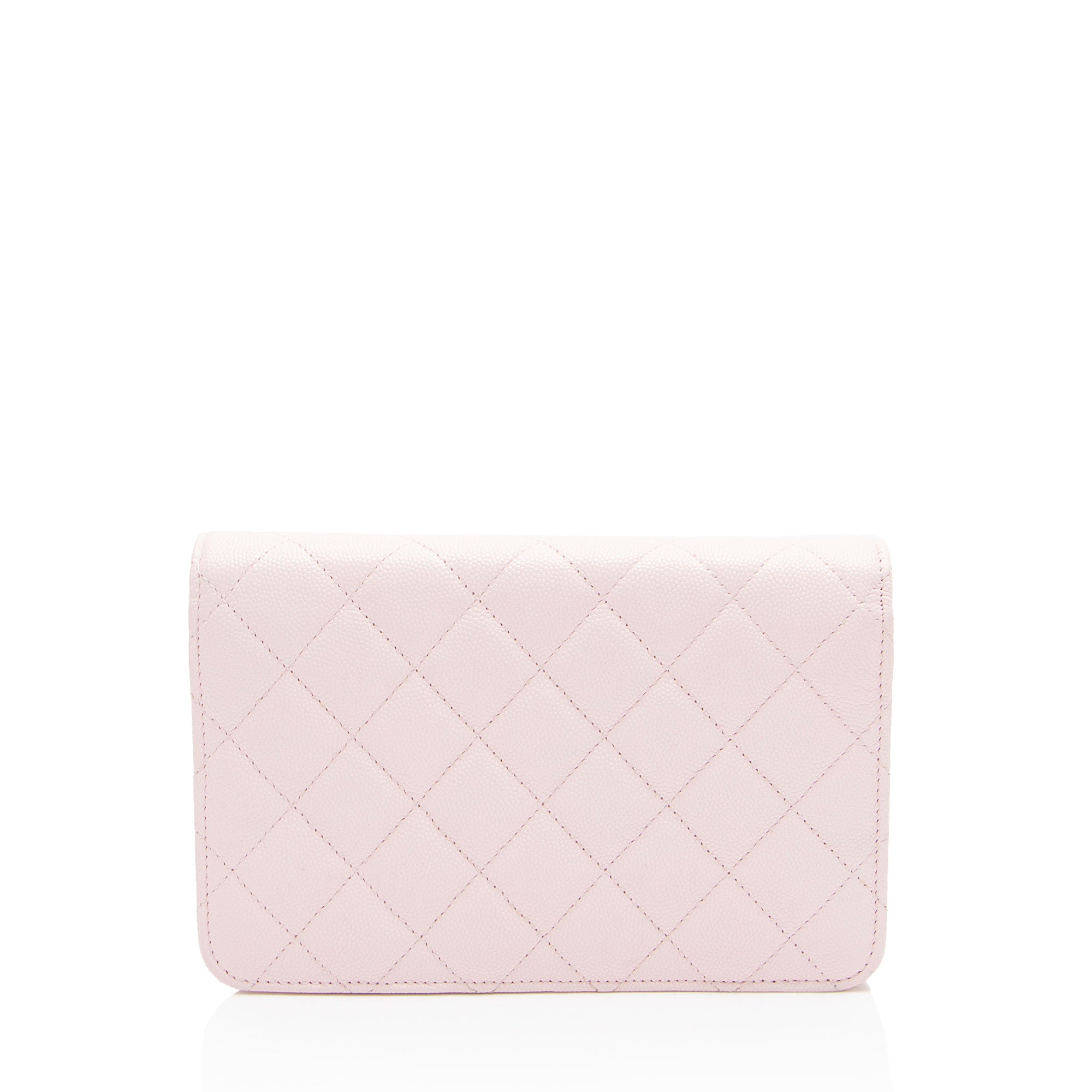 Chanel Caviar Leather Crystal CC Wallet on Chain