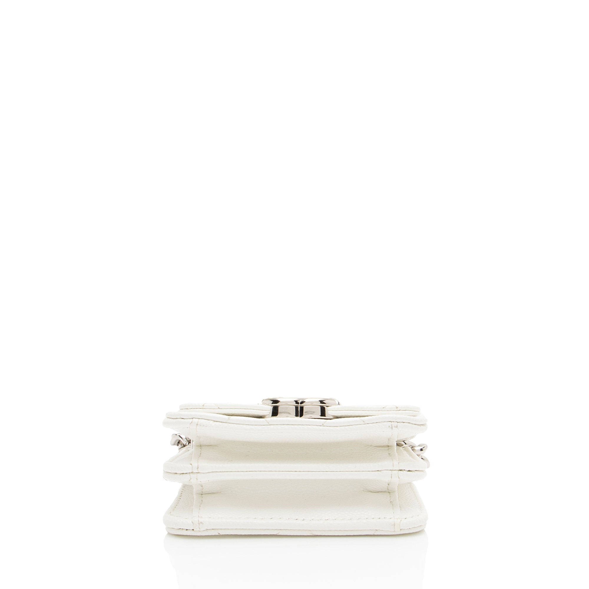 Chanel Caviar Leather Enamel Coco Clutch on Chain