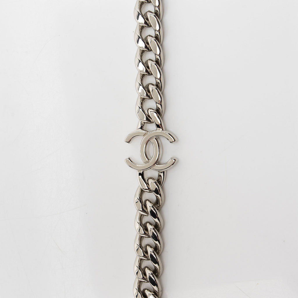Chanel Caviar Leather Enamel Coco Clutch on Chain